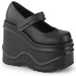 Wave-32 Black Vegan Leather Demonia - Image 3