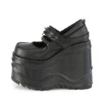 Wave-48 Black Vegan Leather Demonia - Image 4